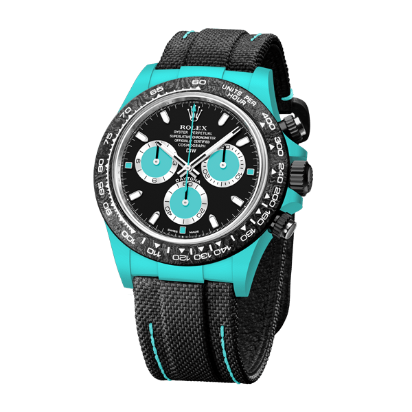 ROLEX Diw Daytona quartz fiber celeste  40mm oyster black【1:1 Replica】