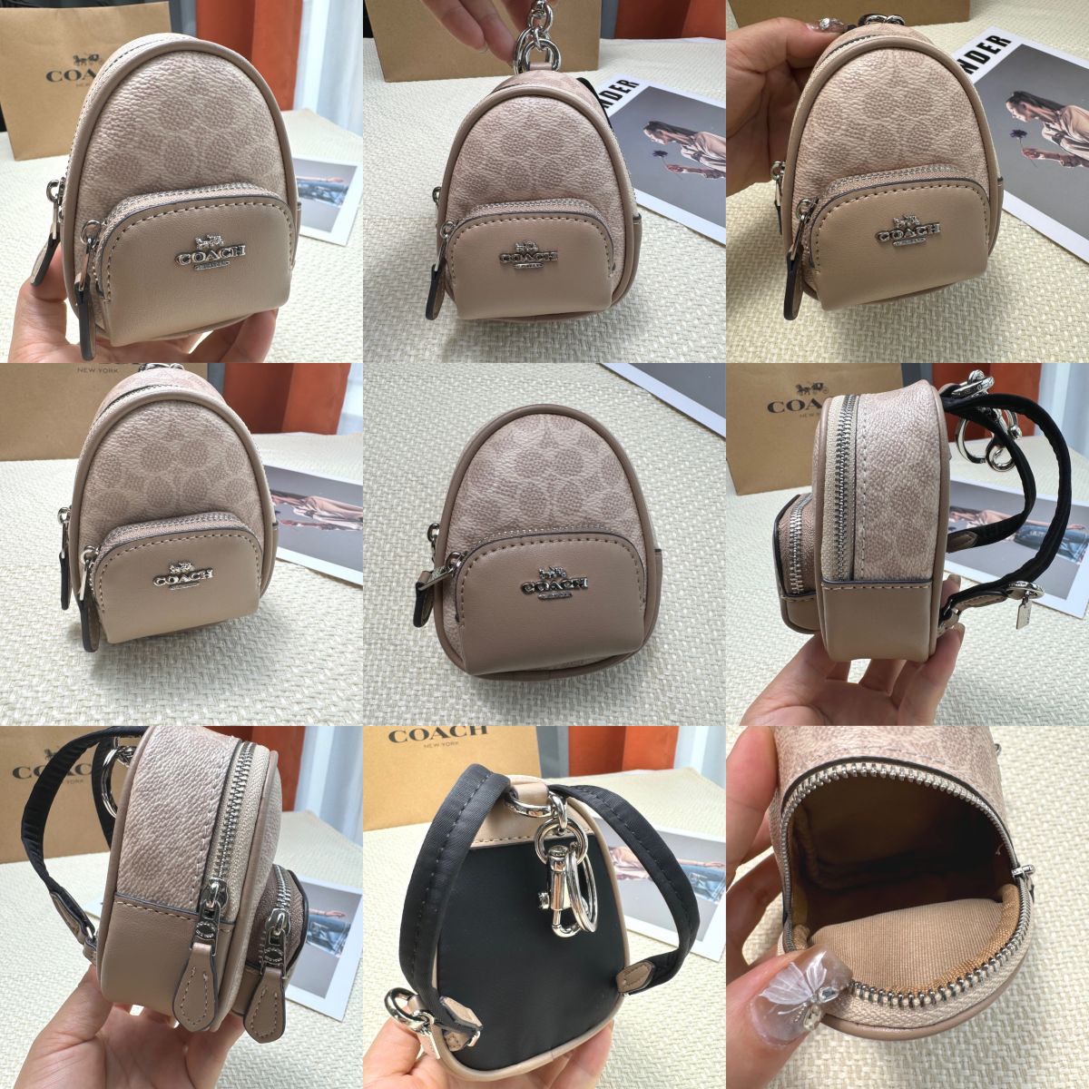 Women Handbag C7803 CC315 C1019 Mini Court Backpack Keychain Bag Charm