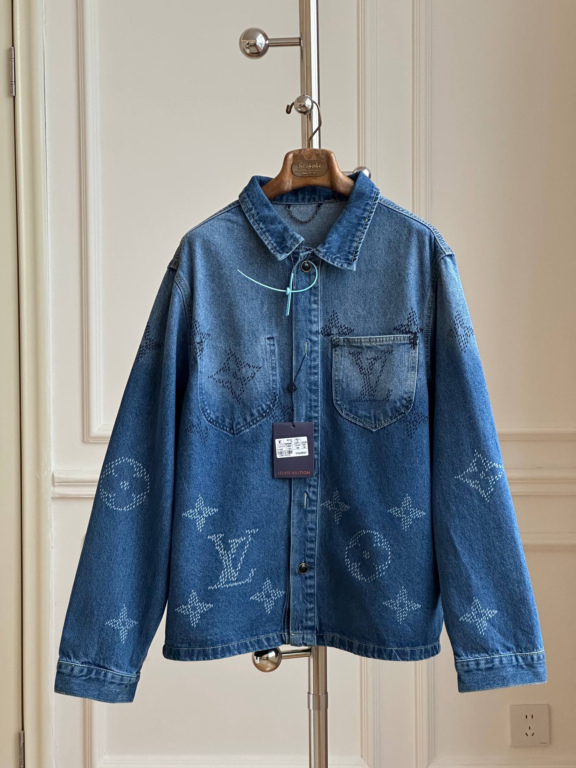 Louis Vuitton Monogram Gradient Laser-Etched Denim Overshirt