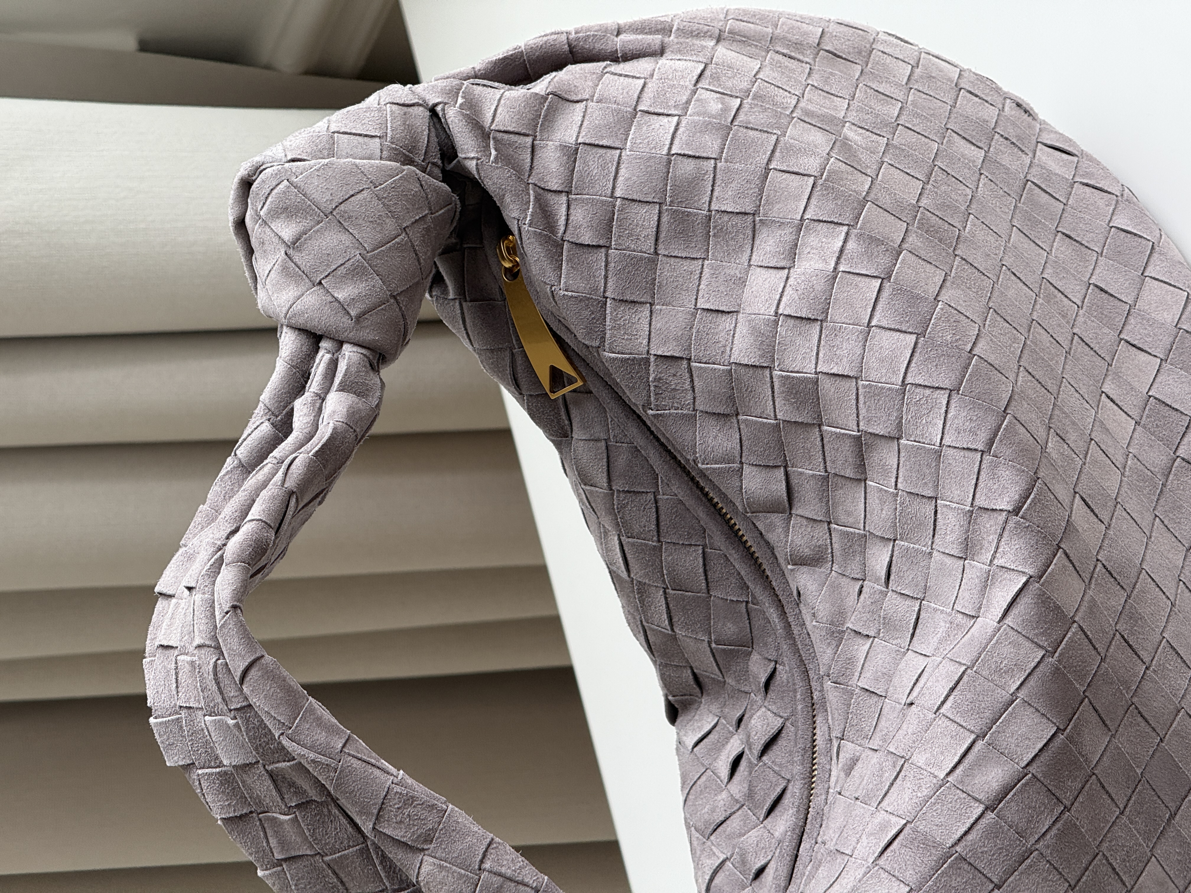 Bottega Veneta Large Jodie Suede Intrecciato Bag