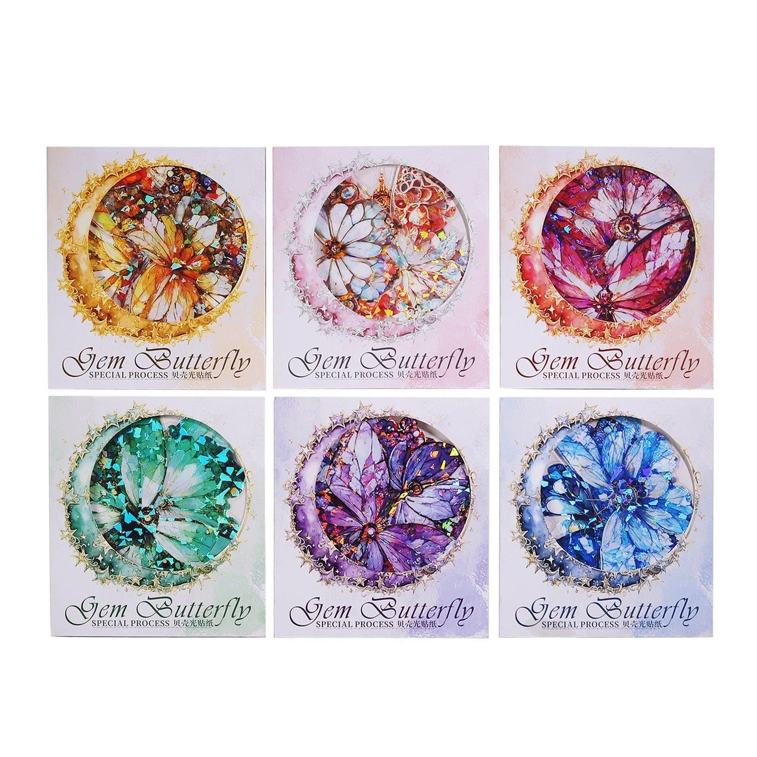 1104 PET Stickers Jewel Butterfly Series