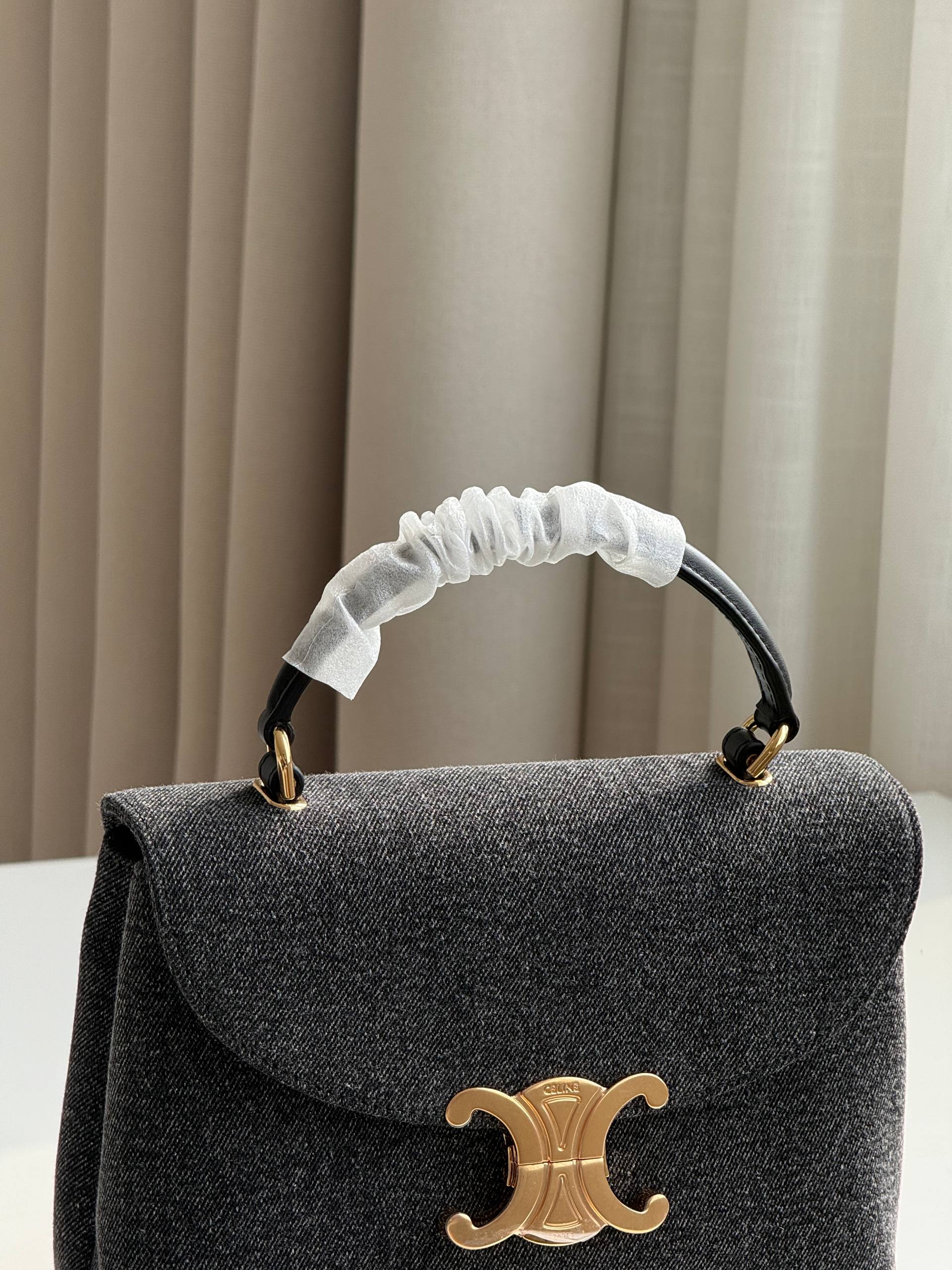 CELINE TEEN NINO BAG IN DENIM  TRIOMPHE HARDWARE
