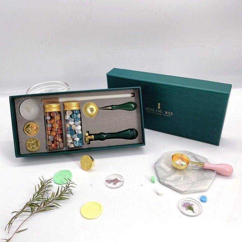 5016 Fire Lacquer Stamp Set Wax Grain Handle Spoon