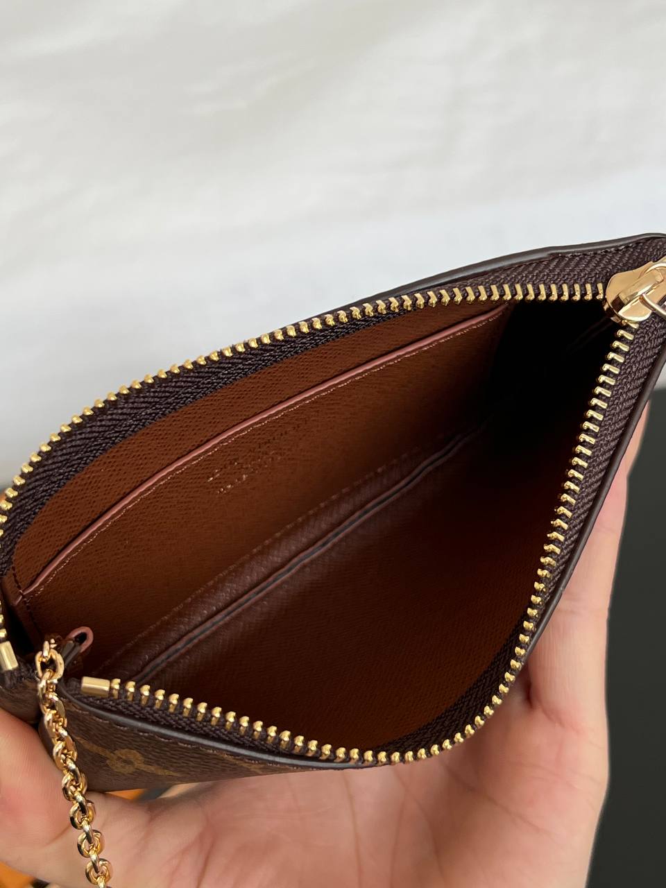 Louis Vuitton Classic Monogram Coated Canvas Zipper Coin & Card Pouch