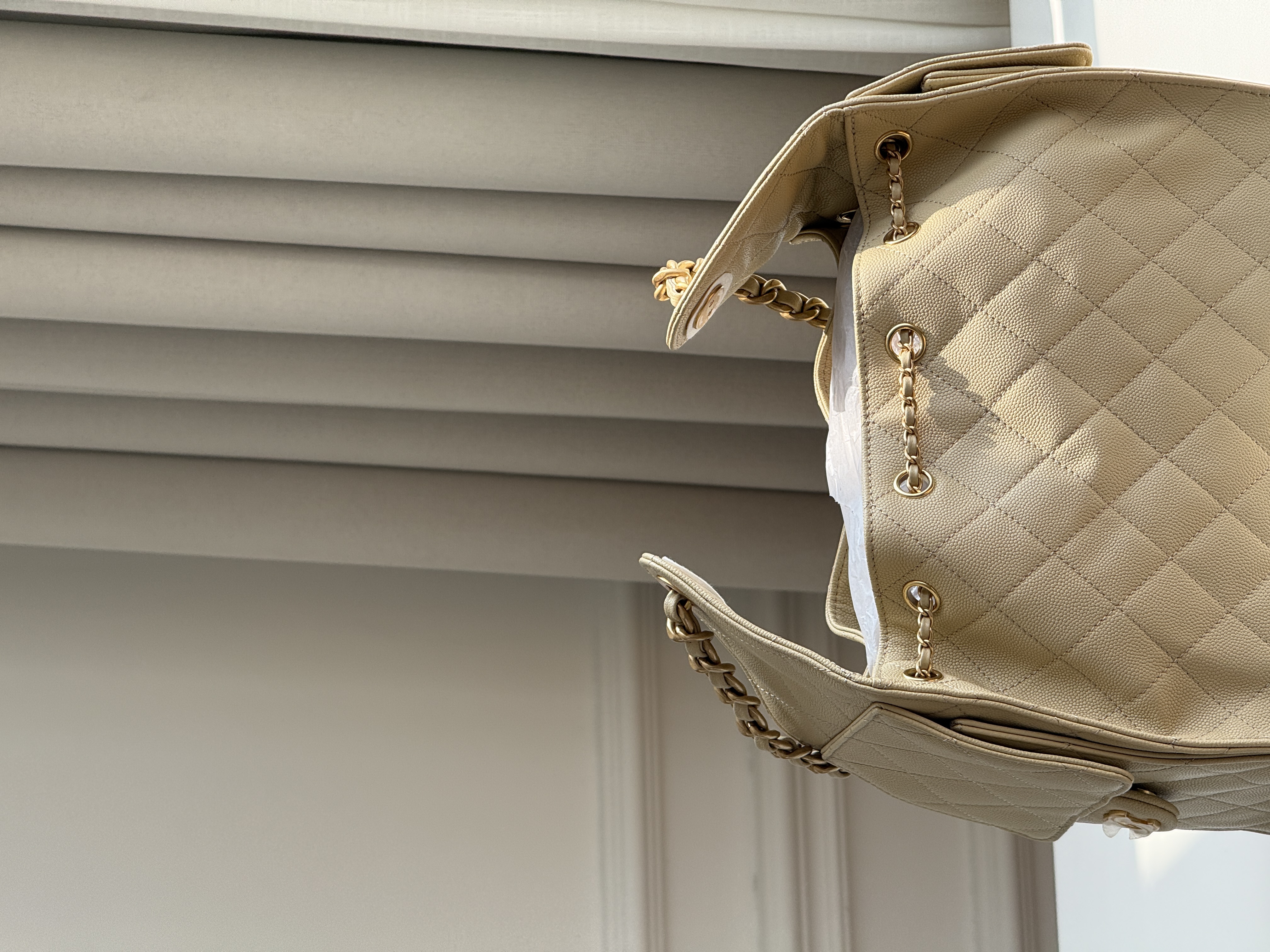 Chanel Drawstring Bucket Backpack in Caviar Leather