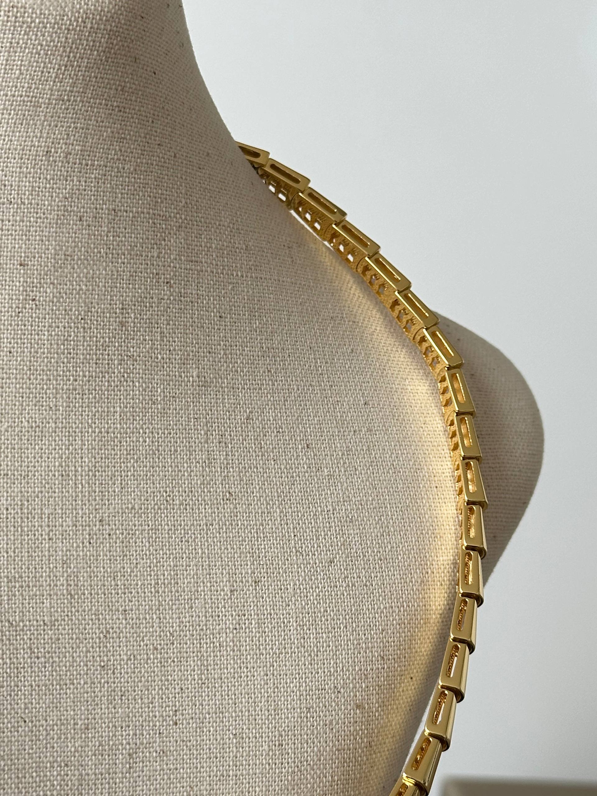 Bvlgari Serpenti Viper Yellow Gold Diamond Choker Necklace