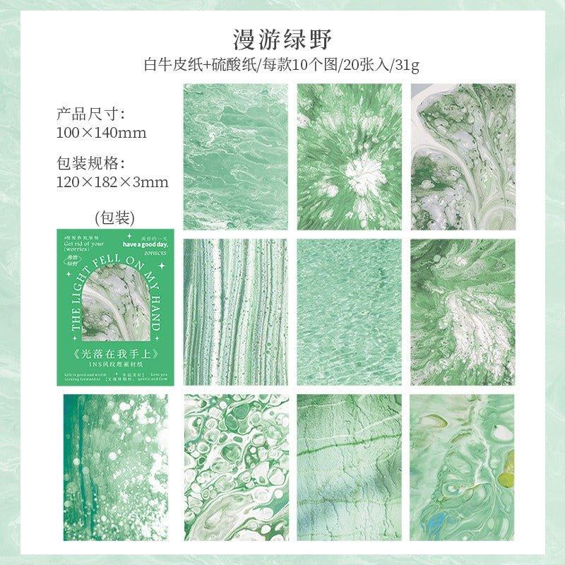 2148 Paper stock Light Falls on My Hands series