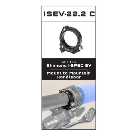 Adaptateur de Fixation WOLF TOOTH ShiftMount ISII - 22 Shimano I-SPEC EV Shifter > Cintre 22.2 mm