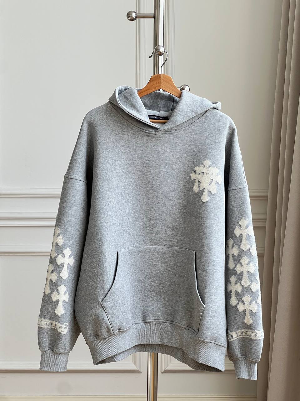 Chrome Hearts Cross Patch Embroidered Hoodie