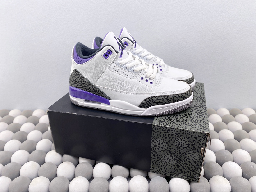2024 Air Jordan 3 Retro Purple X White Color