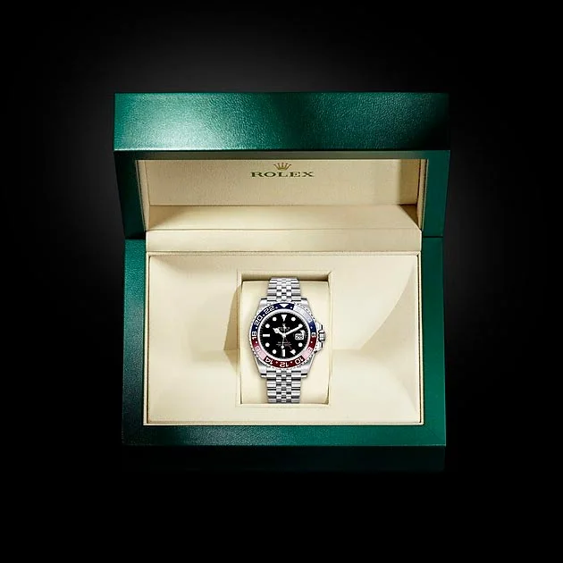 Rolex GMT Master II Pepsi Black Dial Stainless Steel Mens Watch 126710blro-0001【1:1 Replica】