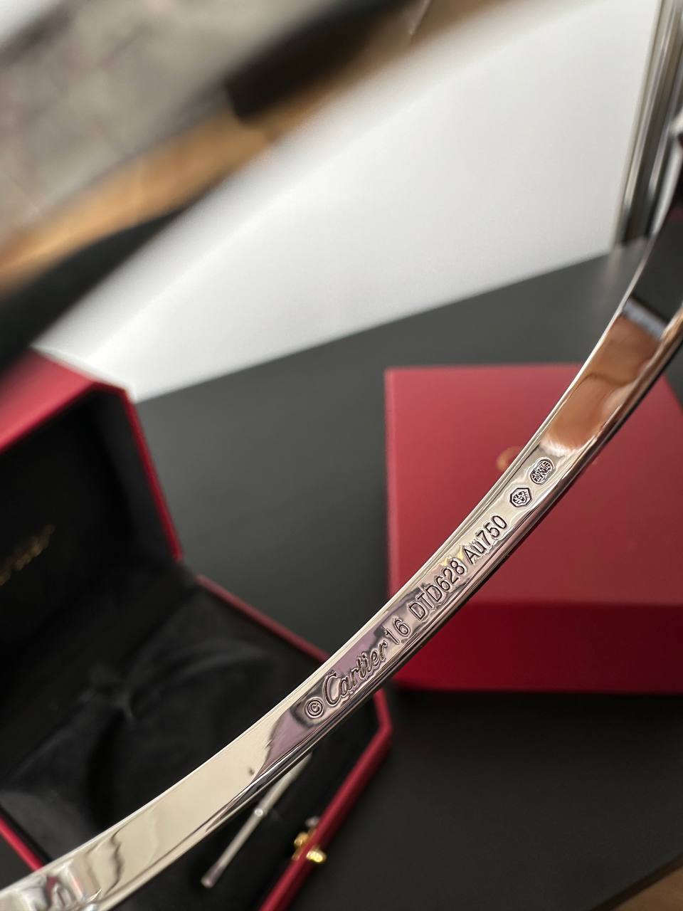 Cartier LOVE Bracelet, Medium Model, Paved Diamonds