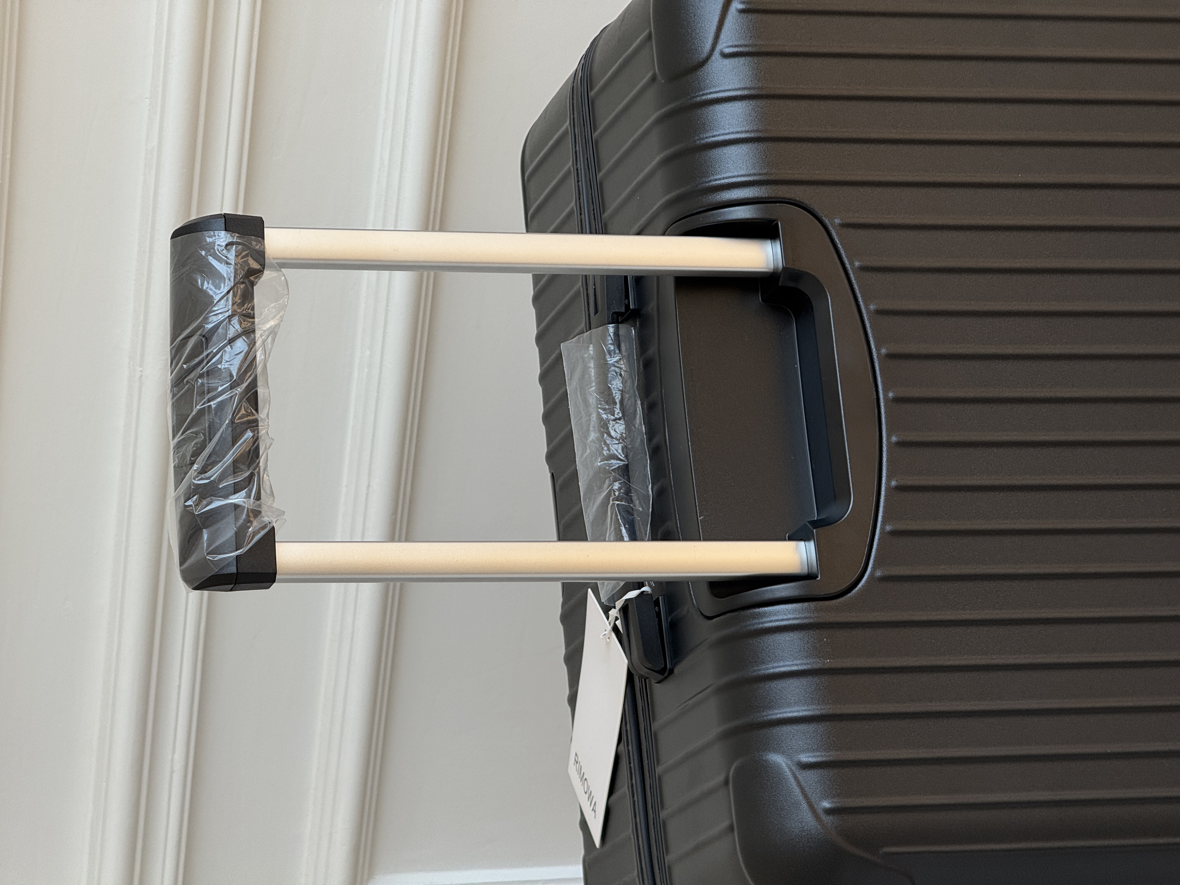 RIMOWA Essential Matte Black Vertical Groove Check-in Luggage