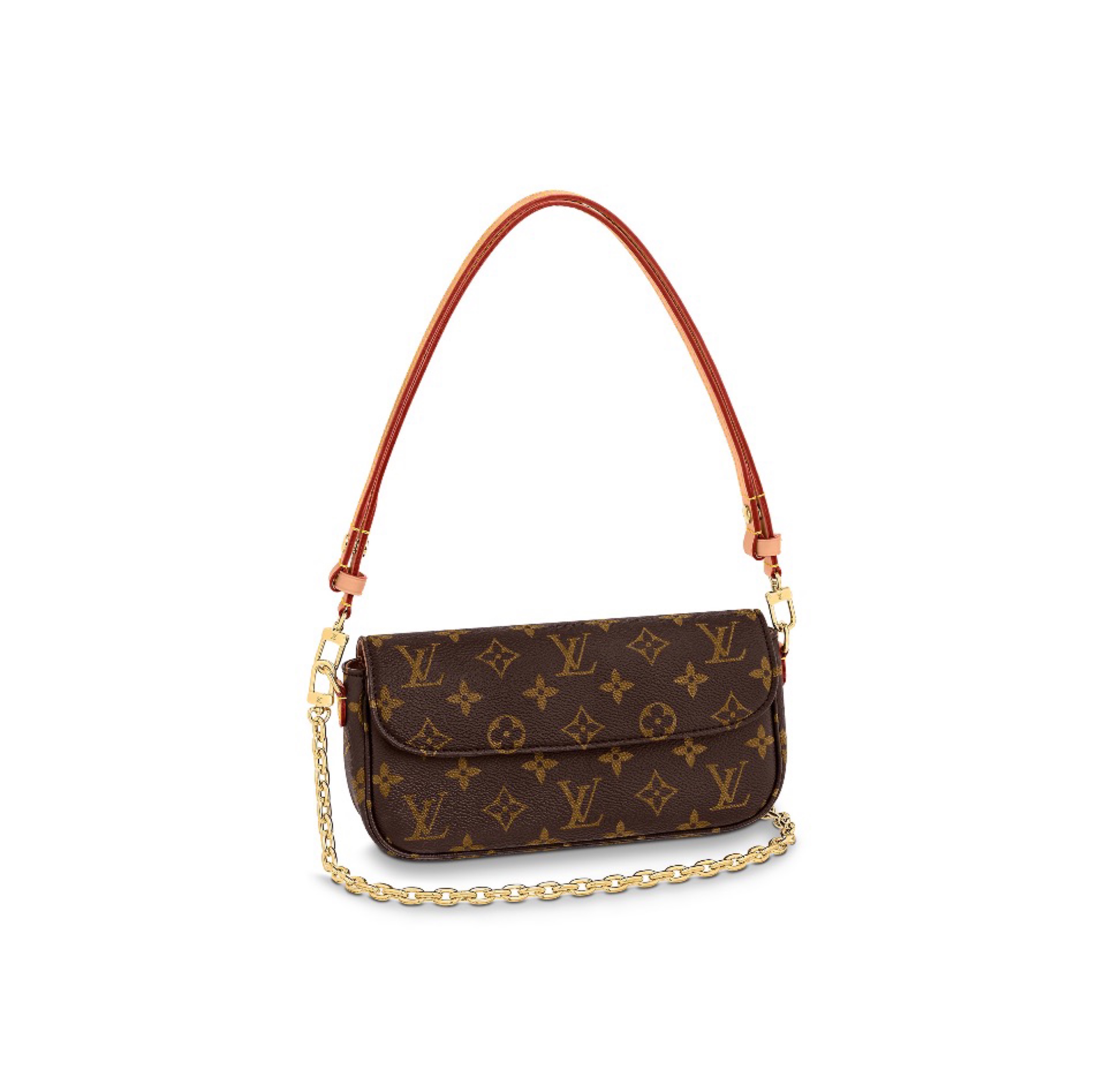 LV Leather Baguette Shoulder Handbag M82210&M81911