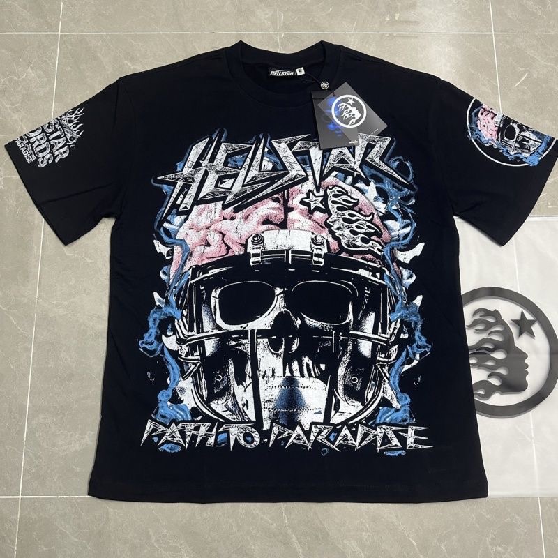 hellstar Retro printed loose casual round neck short sleeve T-shirt