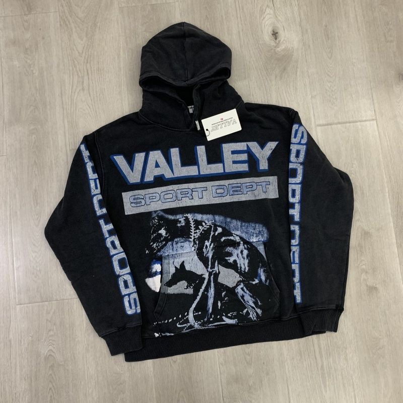 Vale Forever American-style street letter retro print washed and distressed high street loose-fitting hooded pullover for both men and women