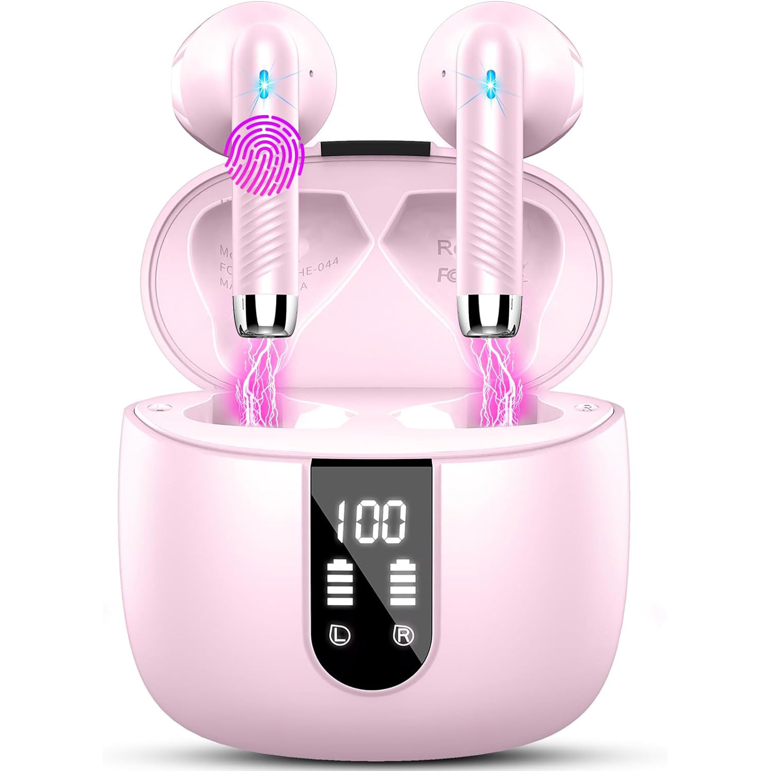 True Wireless for 5.3 In-Ear Earbuds 13mm Dynamic Drivers HiFi Stereo Sound CVC8.0 Microphone LED ANC IPX4