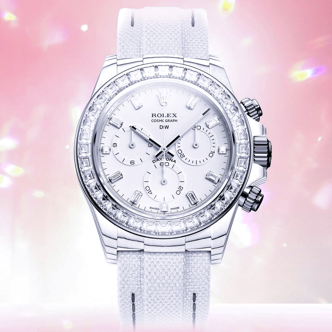 DiW Rolex Rainbow Daytona CRYSTAL In Quartz Fiber【1:1 Replica】