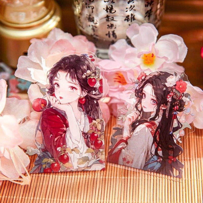 1090 National Style Sticker Pack Flower Thinking About Rong Series