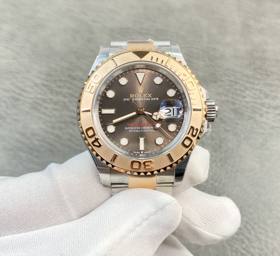 Rolex Yacht Master II 116621 Chocolate Dial Rose Gold 40mm Mens Replica Watch