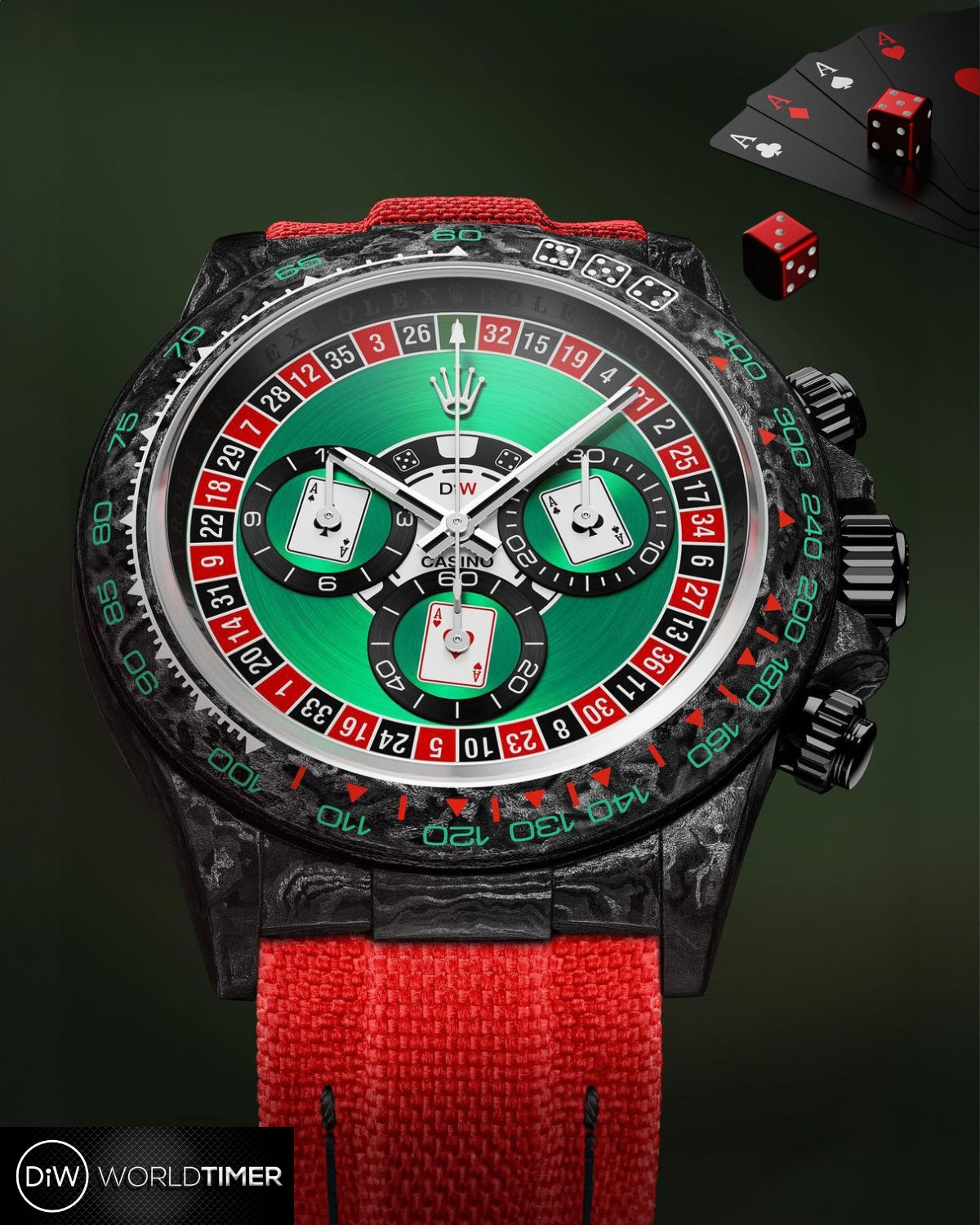 DiW 41mm Rolex Daytona LUCKY PLAYER (CASINO) 41mm【1:1 Replica】