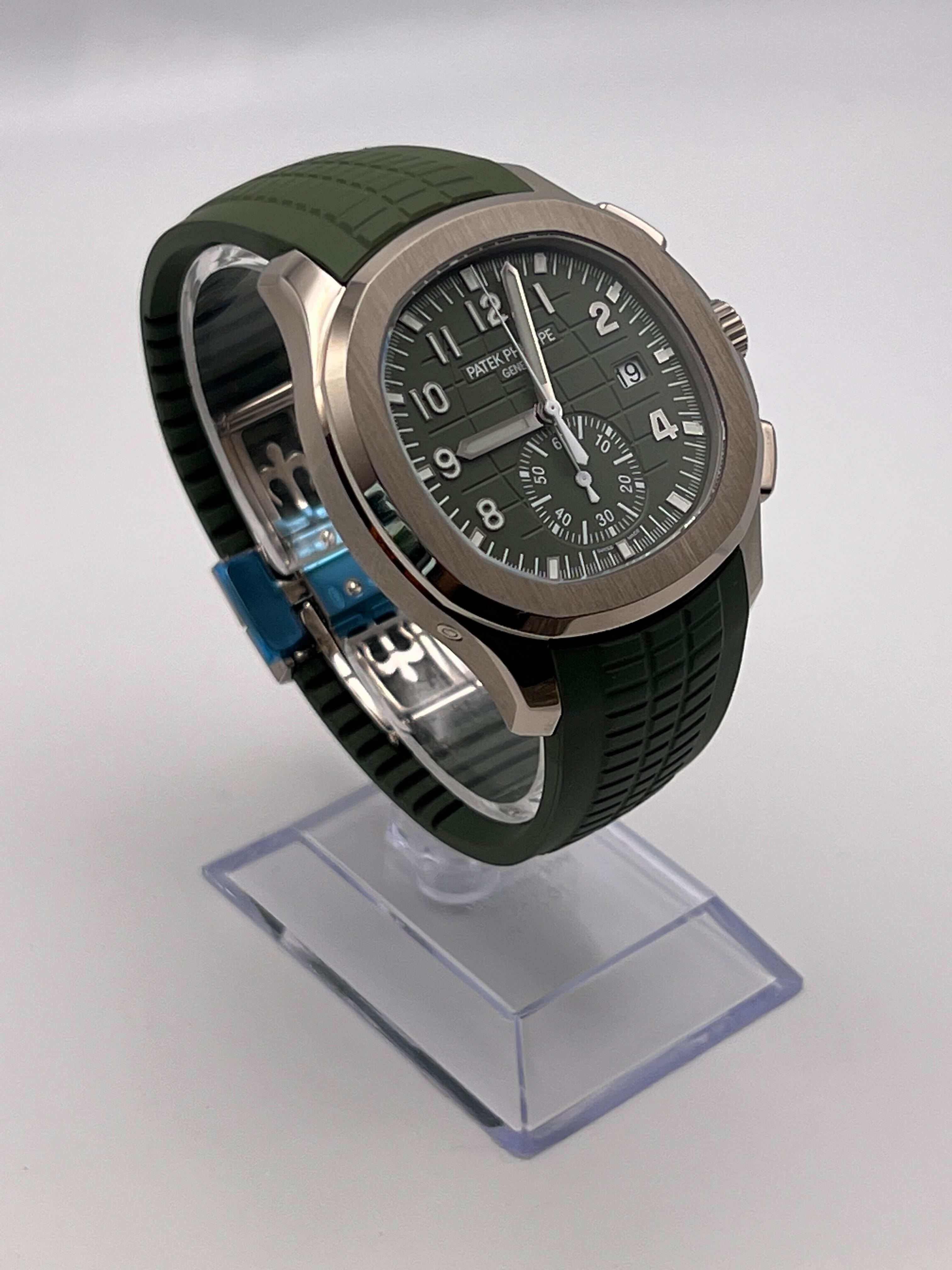 Patek Philippe Aquanaut White Gold Khaki Green Dial 5968G-010【1:1 Replica】