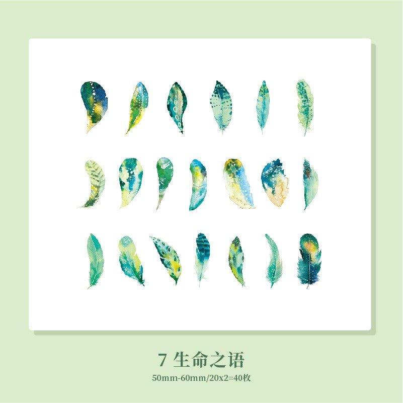 1166 Sticker Pack Fantasy Feather Series