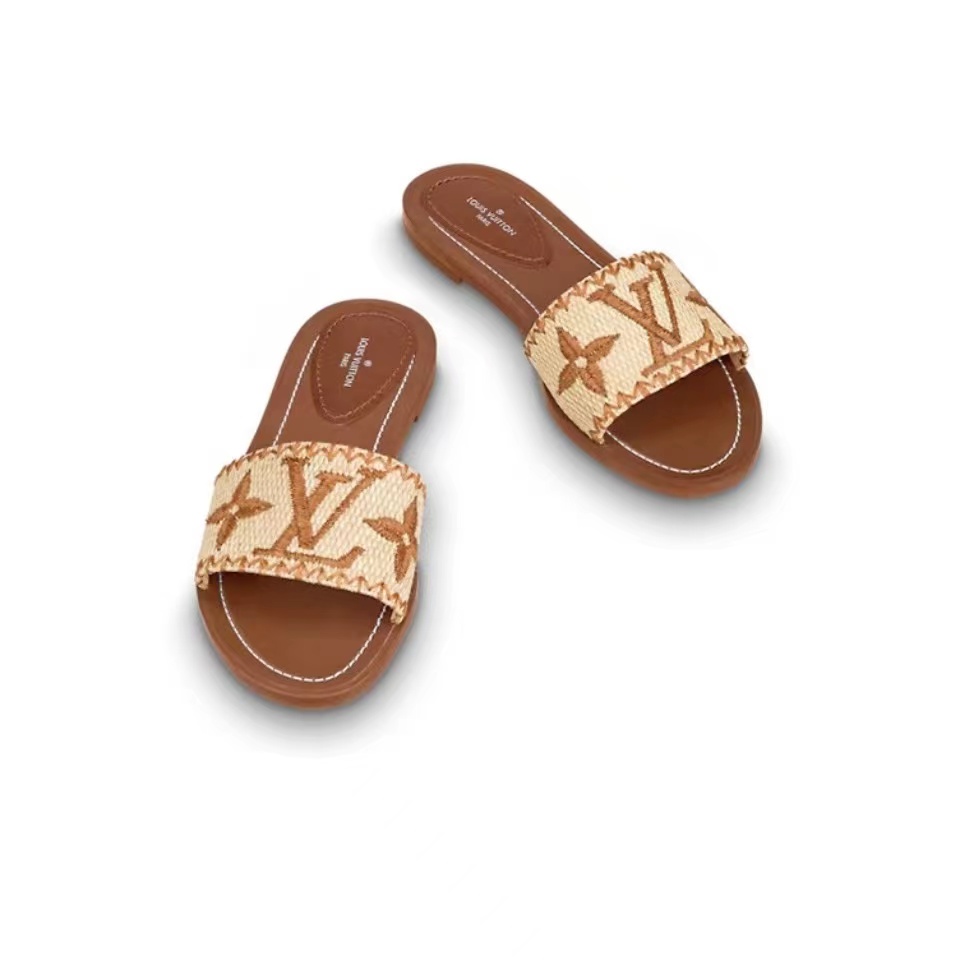 LV Lock lt Flat Flat Sandals Slide