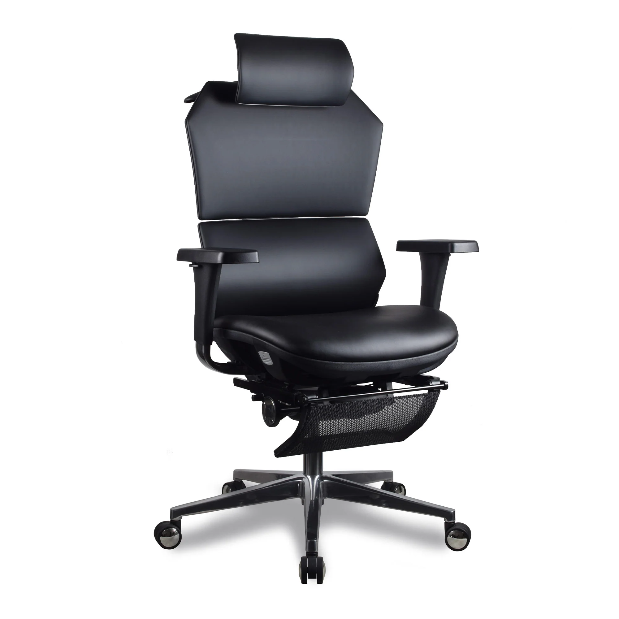 Chaise ergonomique de bureau - VERTEX en cuir reconstitué