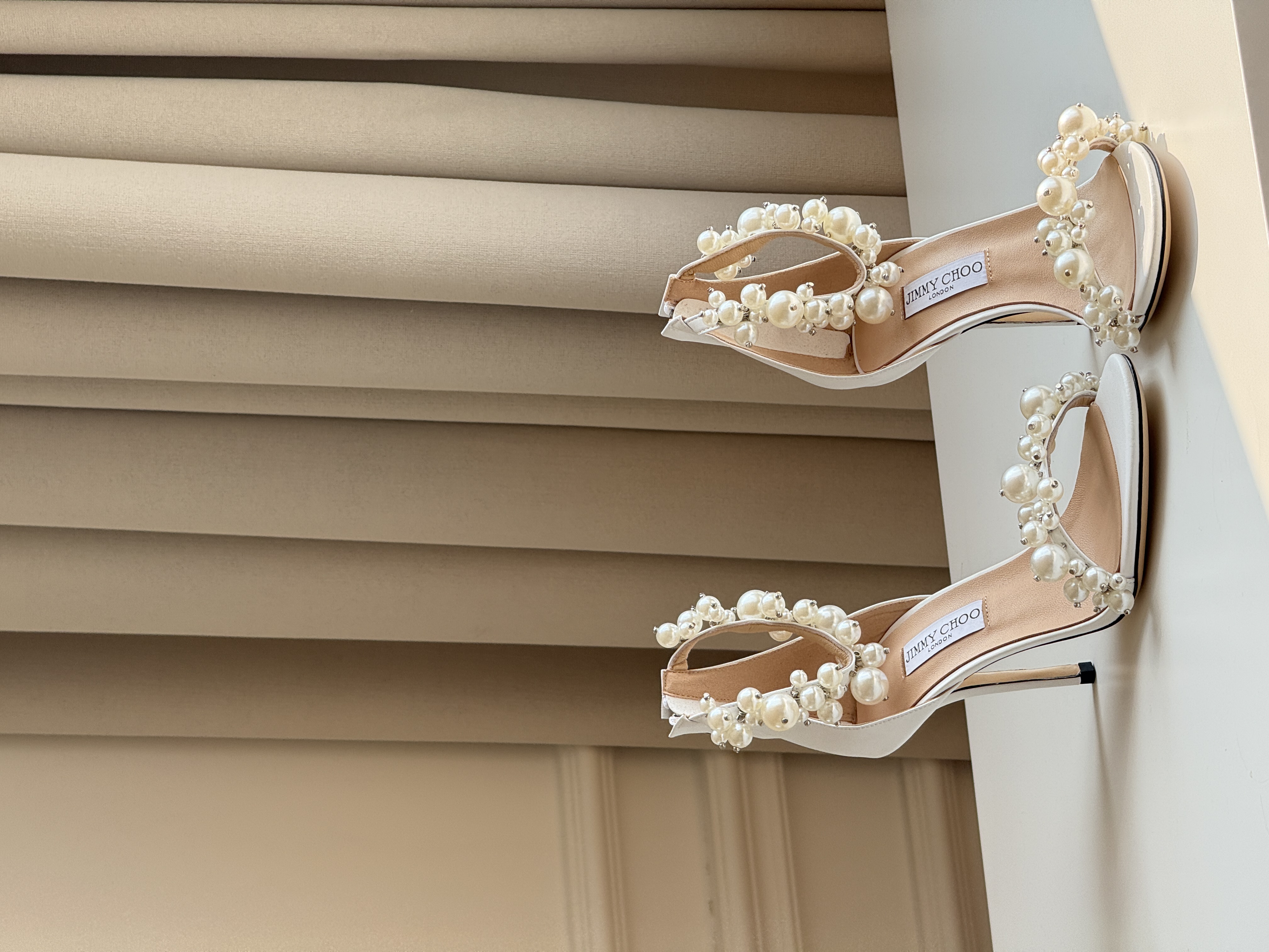 Jimmy Choo Aura Pearl Stiletto Sandals