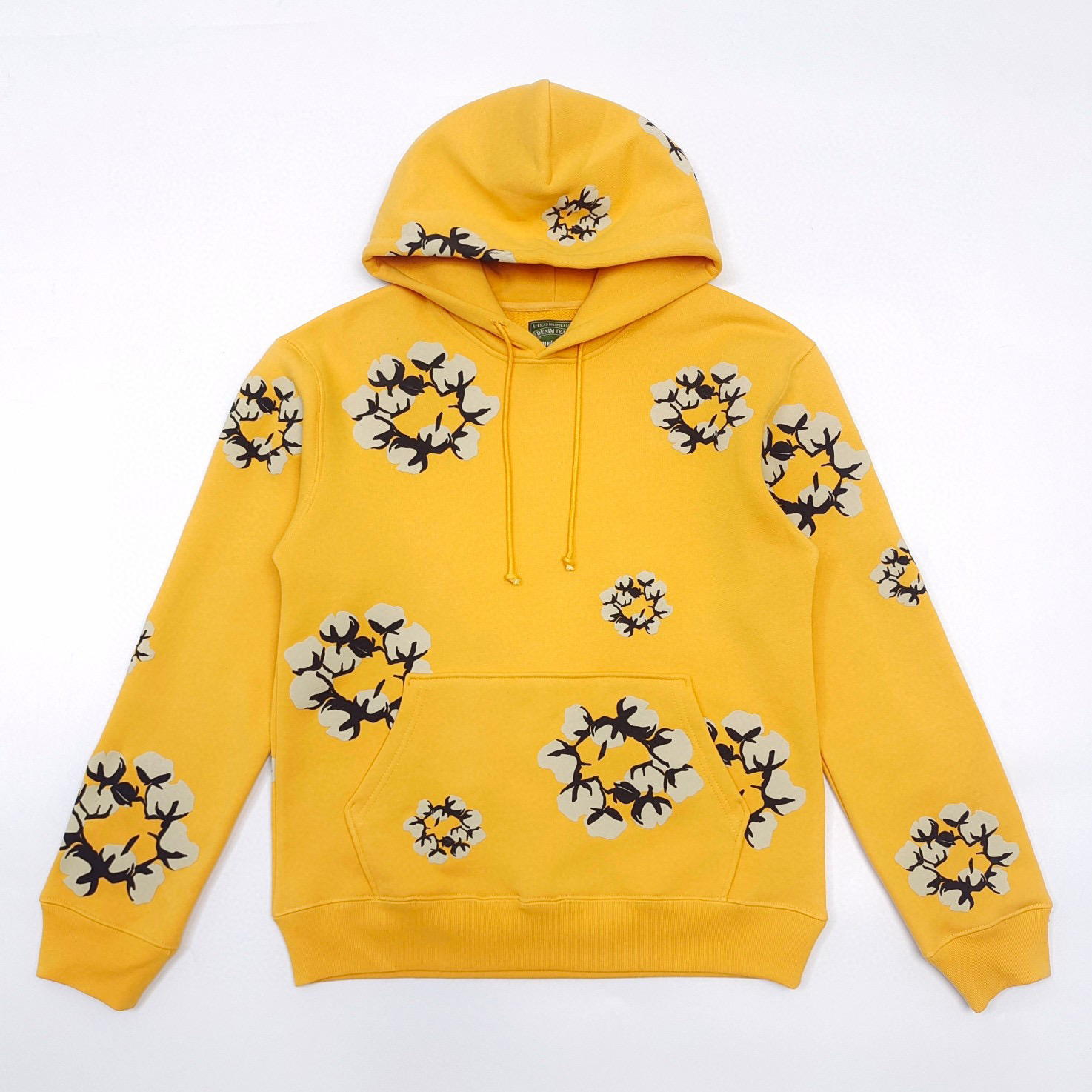 1:1 Best Quality Denim Tears cotton Logo Hoodie Yellow