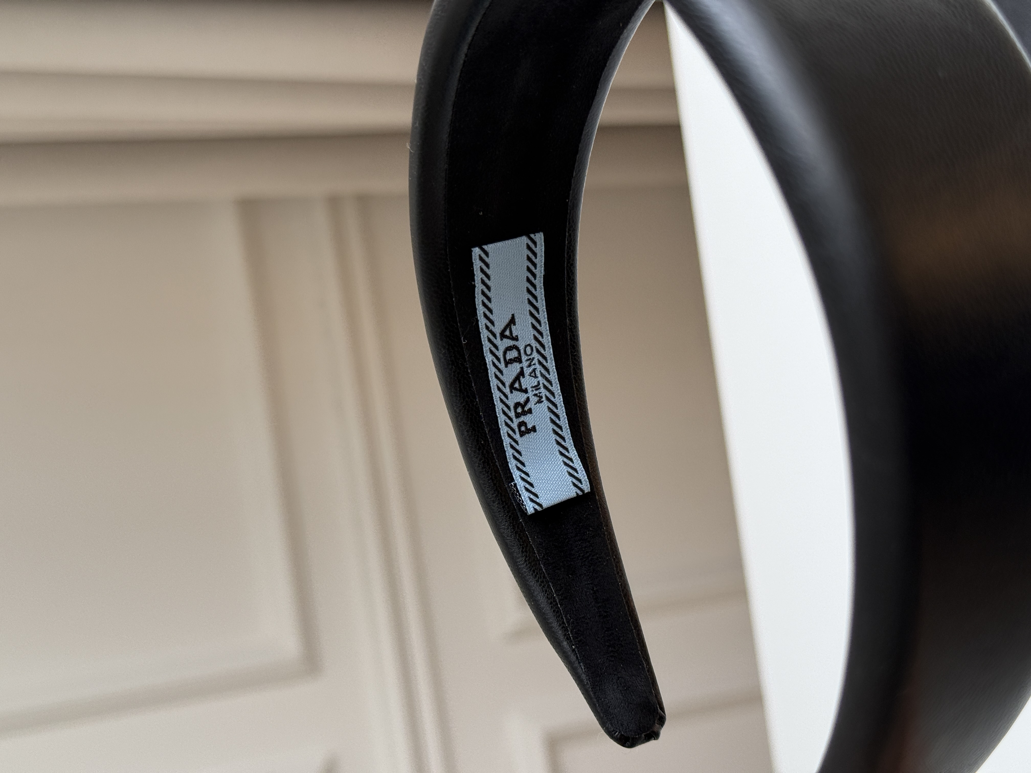 Prada Logo-plaque Leather Headband