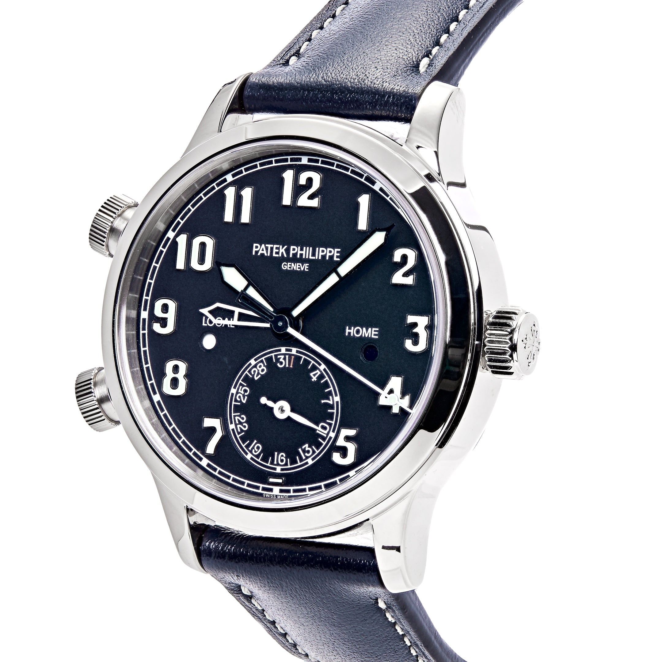 Patek Philippe Calatrava Pilot Travel Time White Gold 7234G-001【1:1 Replica】
