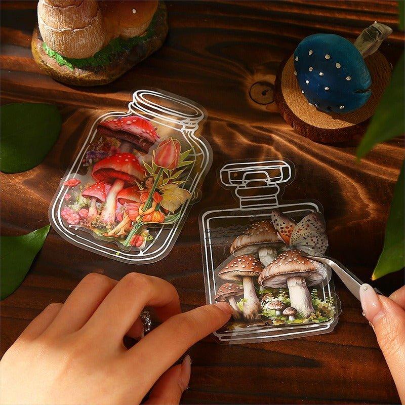 1097 PET Stickers Mushroom in a bottle series