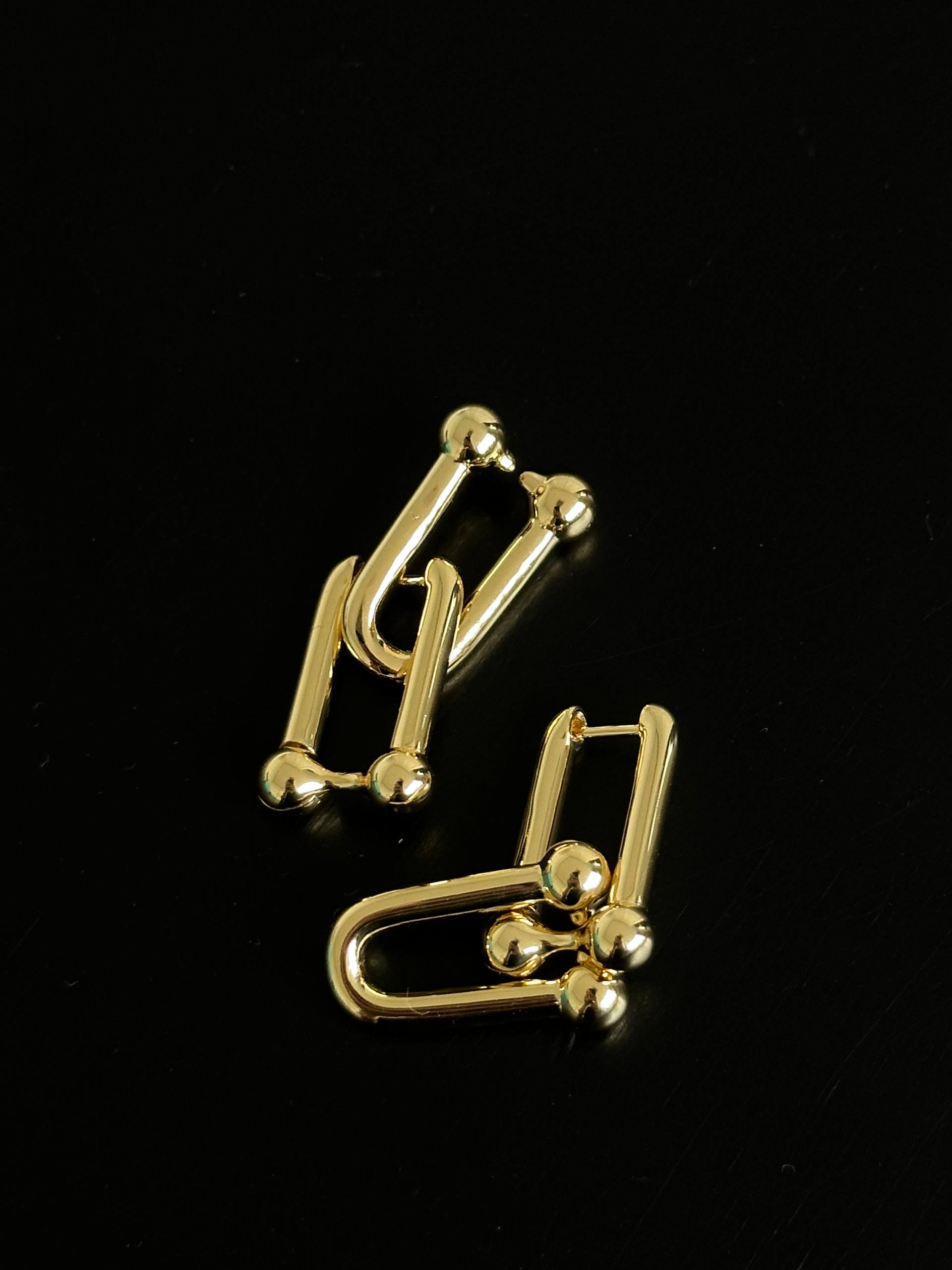 Tiffany & Co. HardWear Gold Double Link Hoop Earrings