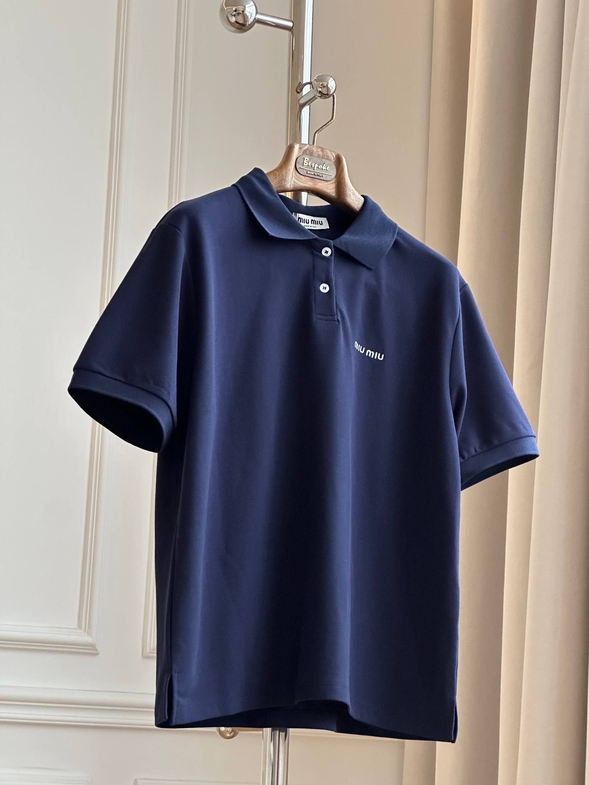 Miu Miu Logo-Embroidered Polo Shirt