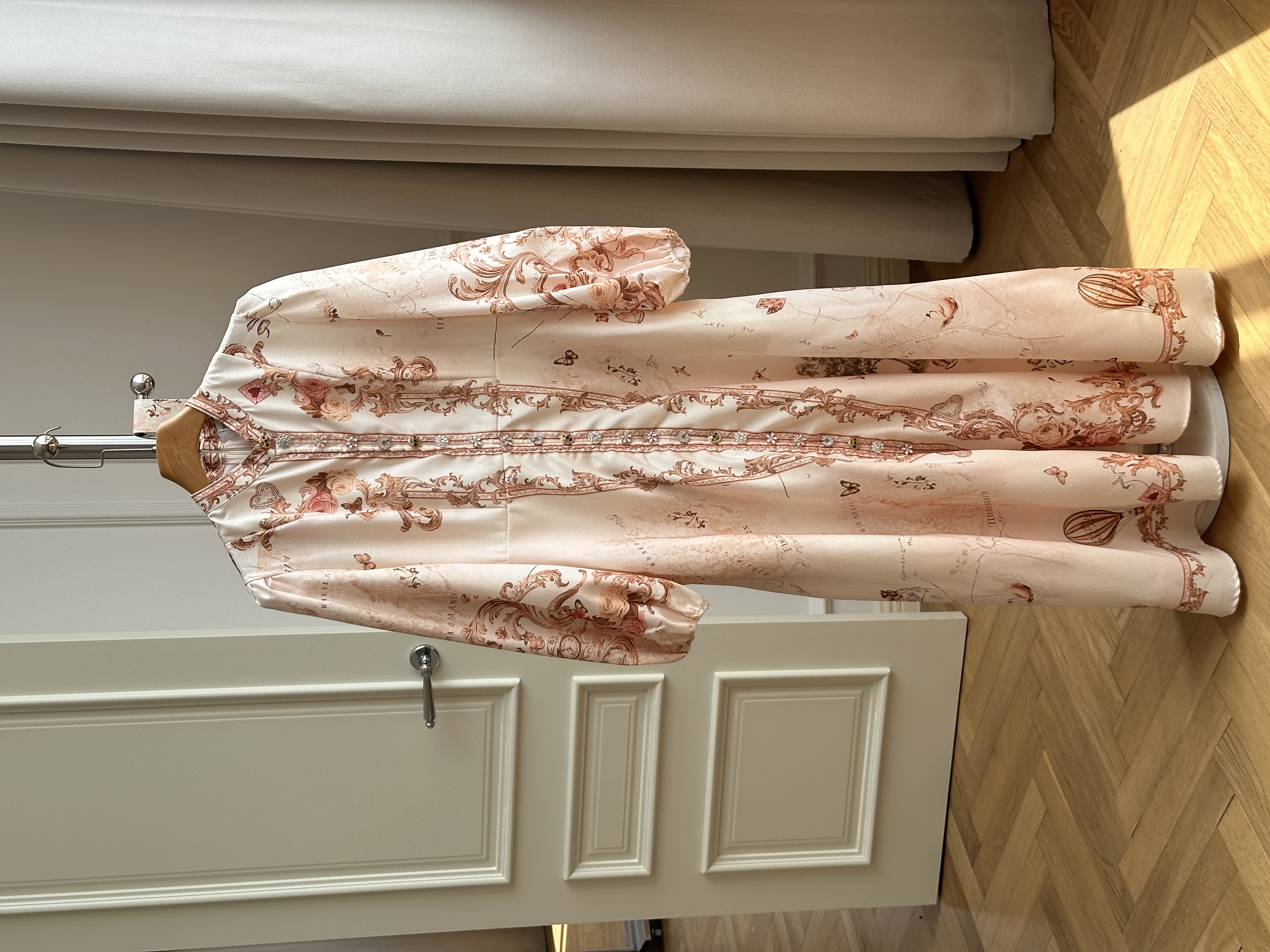 Zimmermann Vintage Map Print Puff-Sleeve Maxi Dress