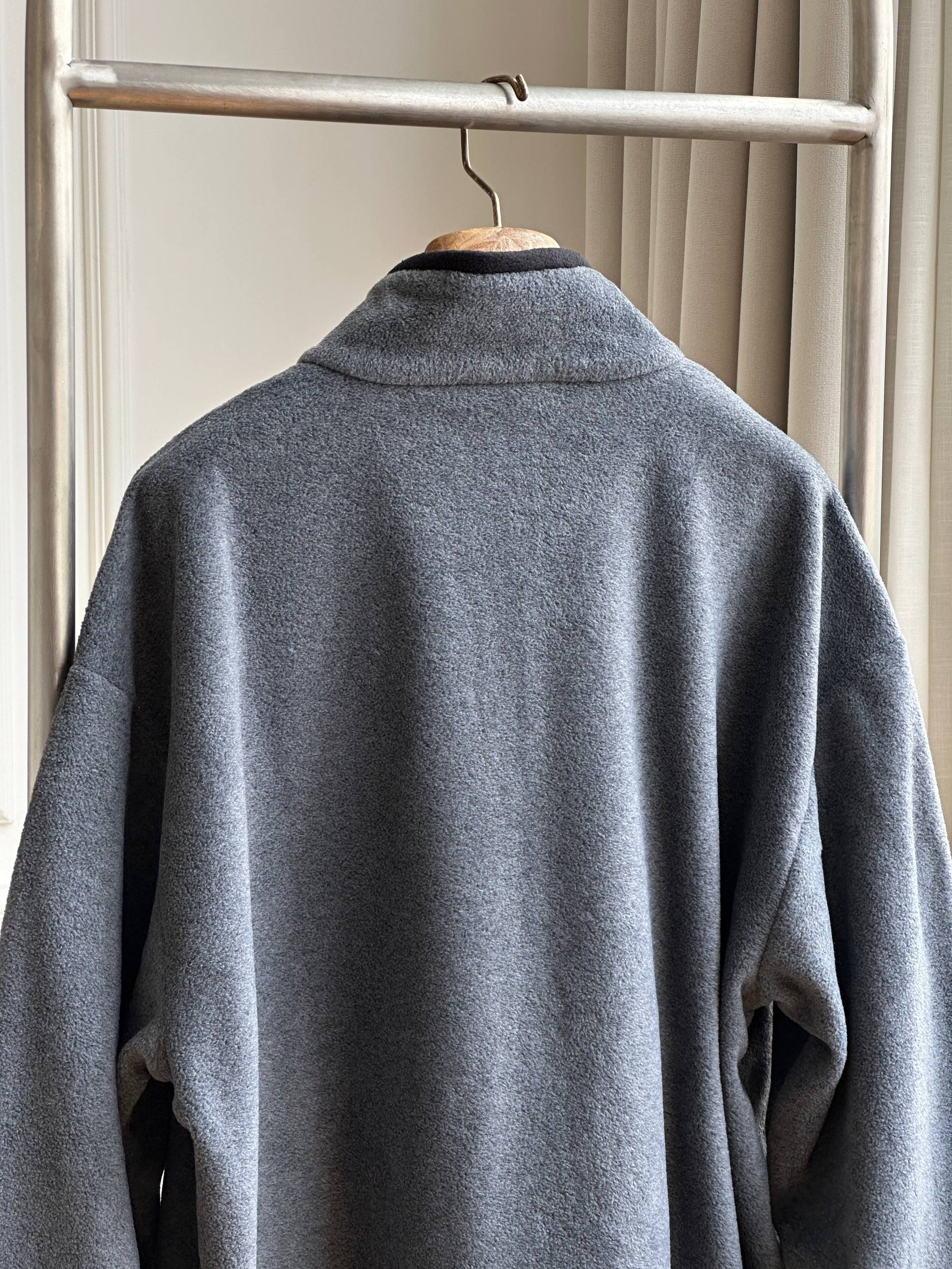 Miu Miu Grey Fleece Stand Collar Zipper Jacket