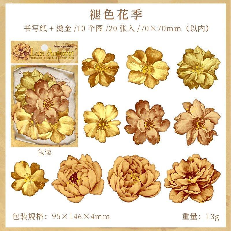 1002 Coffee Late Autumn Series: Coffee Dyed with Gold Foil Journal Materials