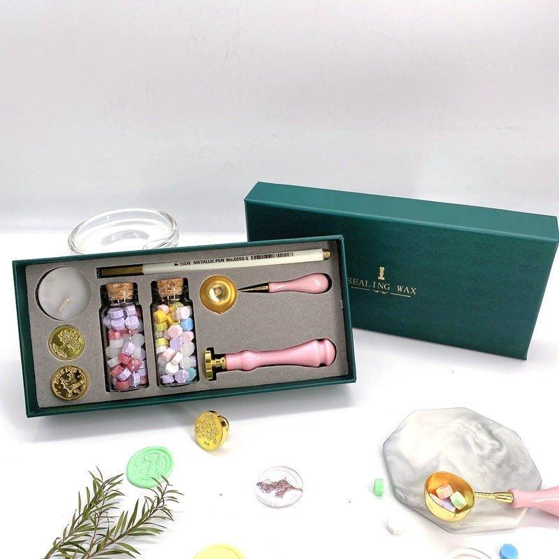 5016 Fire Lacquer Stamp Set Wax Grain Handle Spoon