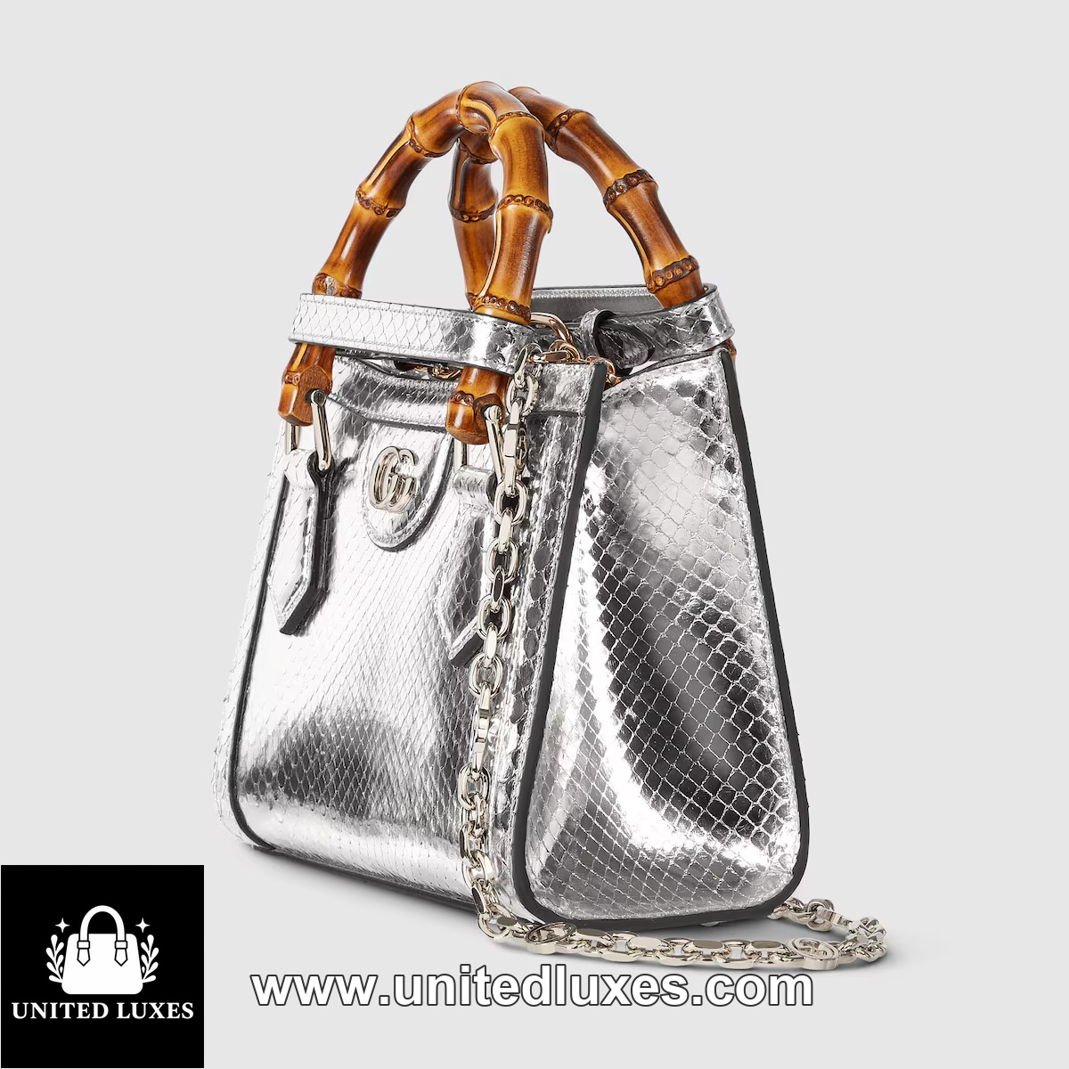Replica Gucci Diana python small tote bag