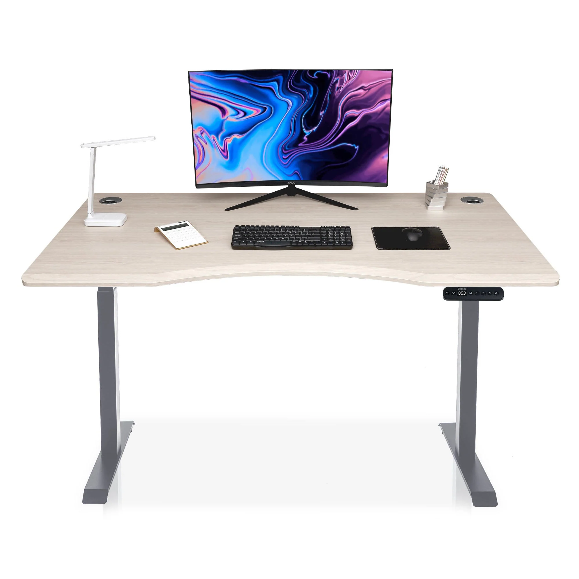 Bureau assis debout incurvé (bords arrondis) - DYNAMIC SMOOTH
