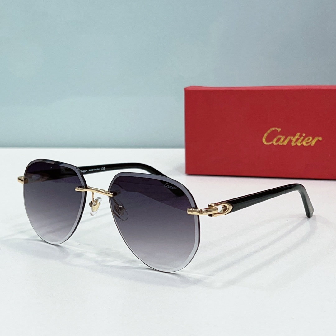 Cartier Metal Leg Rimless sunglasses Top quality