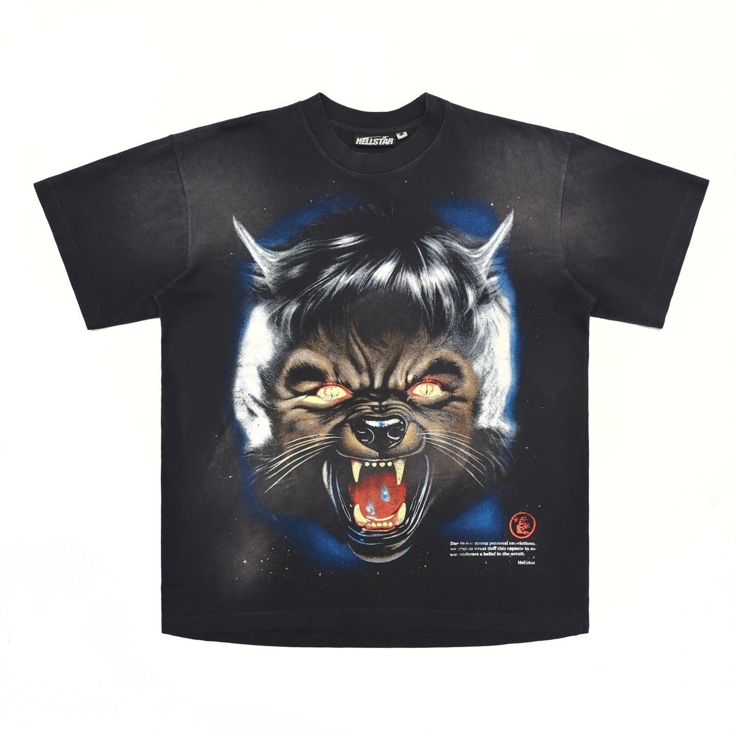 1:1 Version Wolf Picture Tee Black