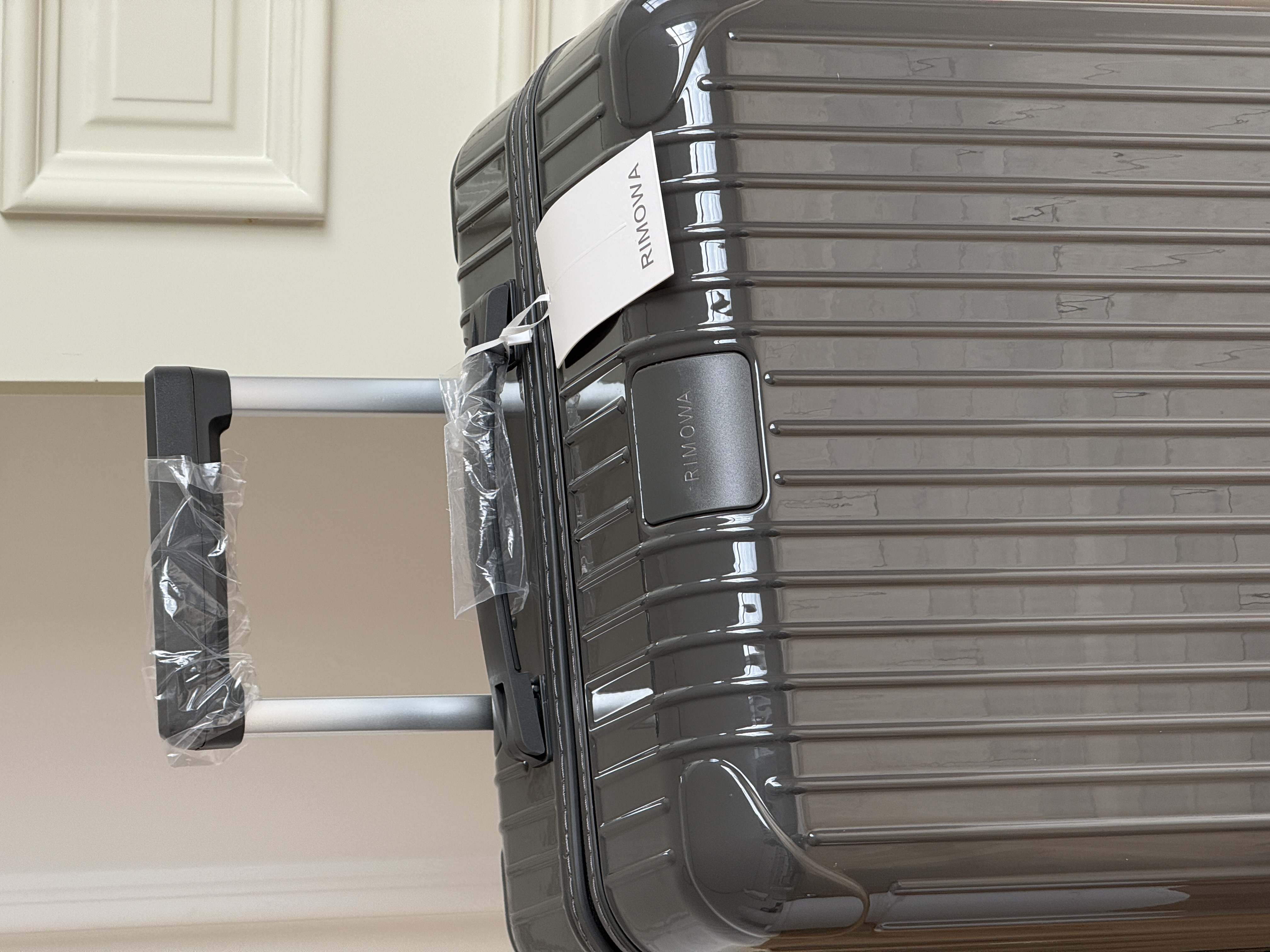 Rimowa Glossy Dark Gray Carry-on Rolling Luggage