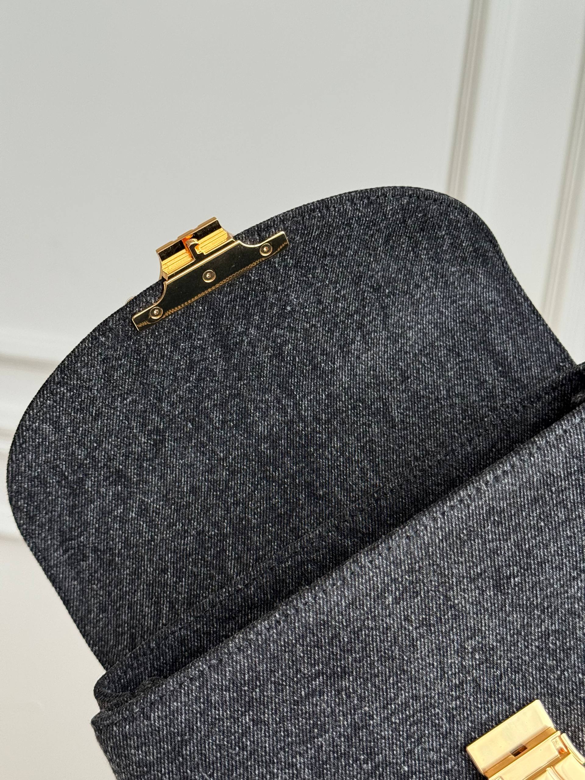 CELINE TEEN NINO BAG IN DENIM  TRIOMPHE HARDWARE