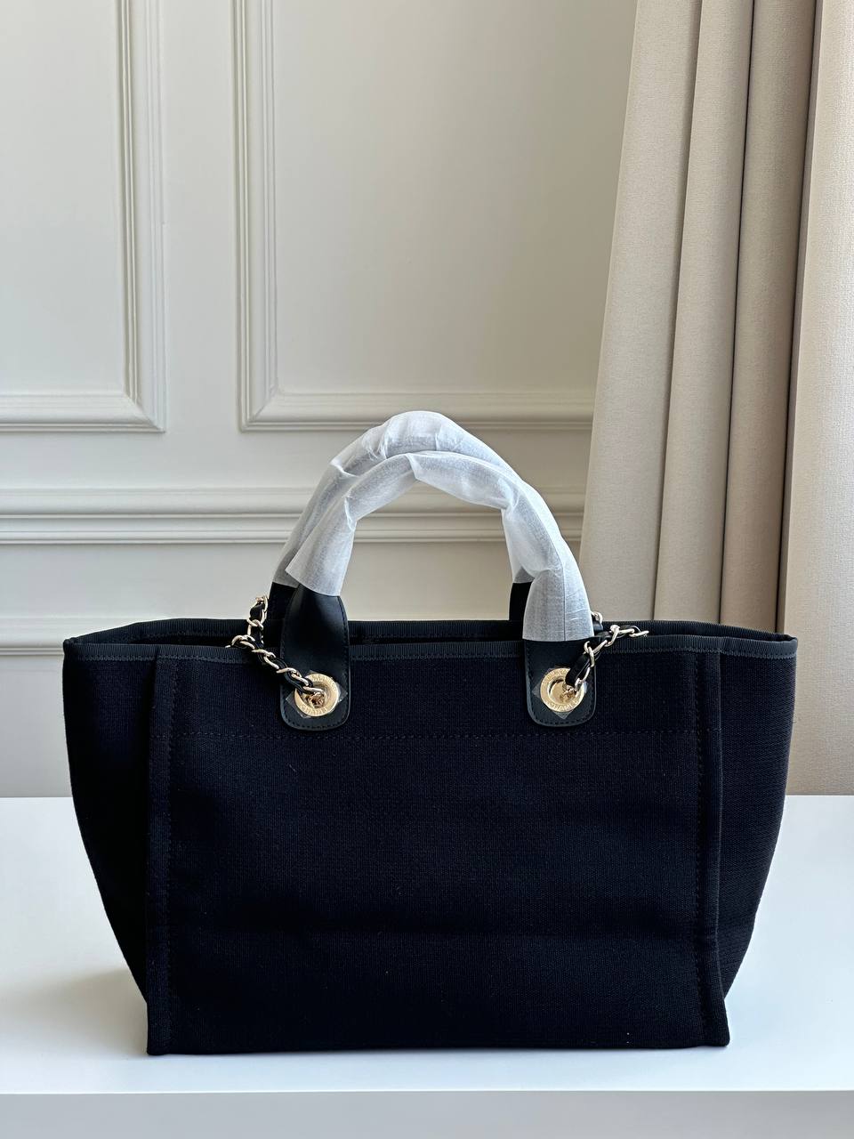 Chanel Deauville Canvas Tote Bag