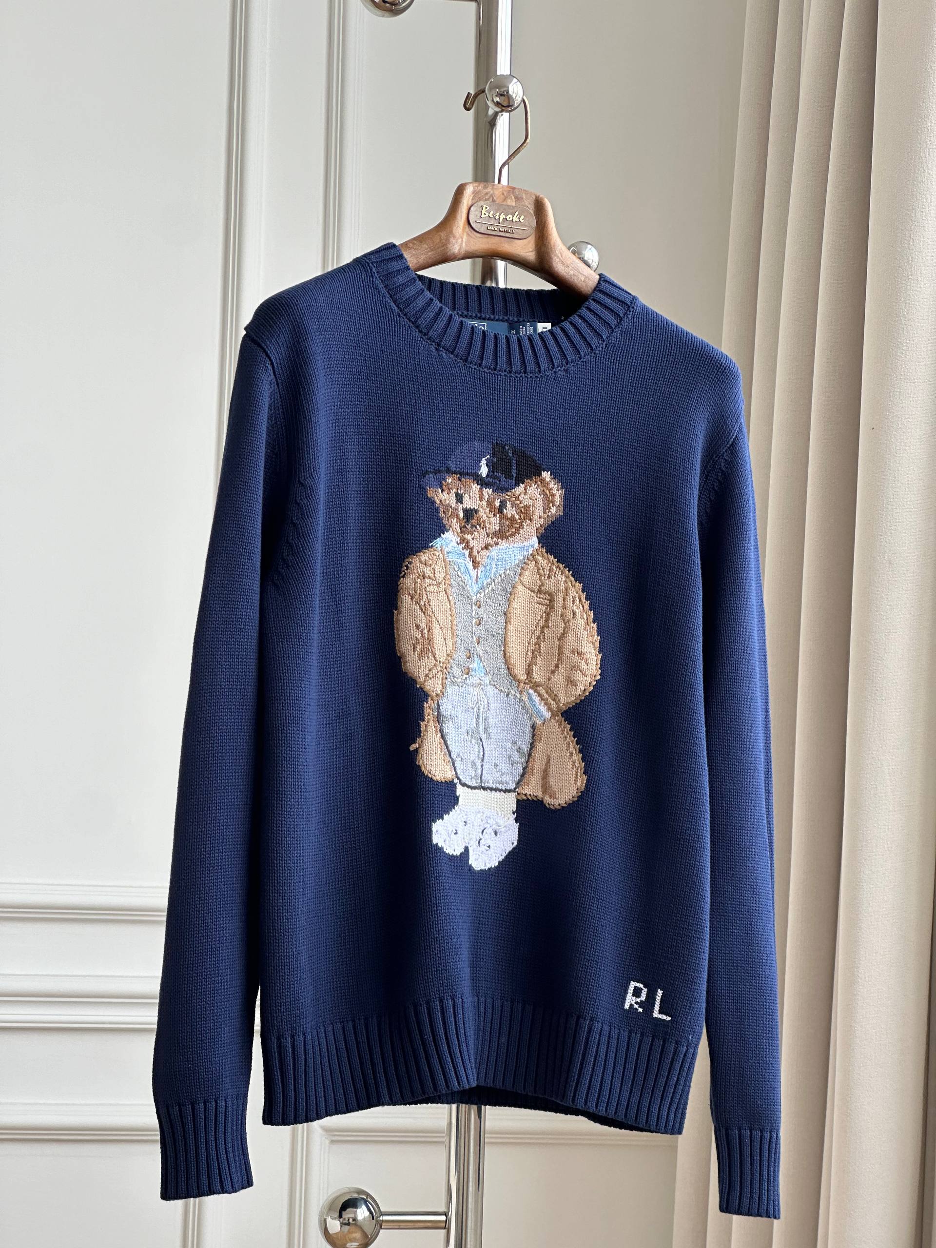 Ralph Lauren Navy Polo Bear Sweater
