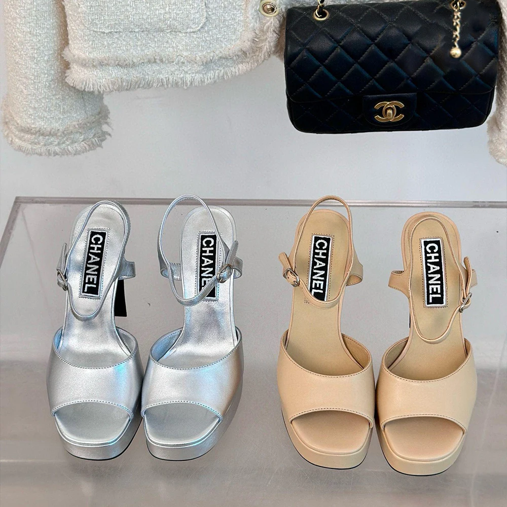 Chanel Waterproof Platform Double C12cm Heels