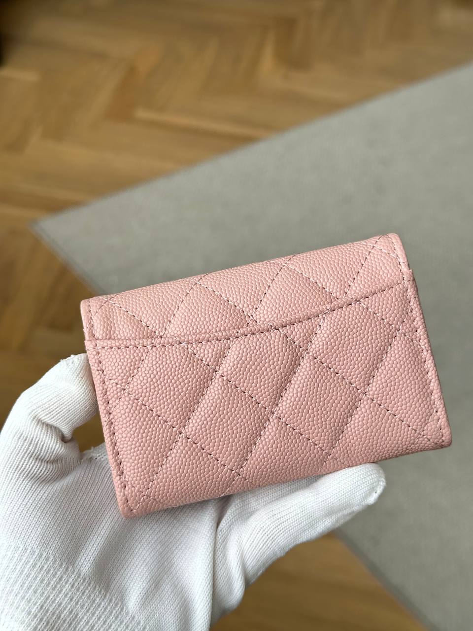 Chanel Classic Flap Quilted Caviar Leather Card Holder